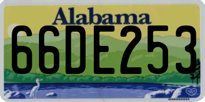 AL license plate 66DE253