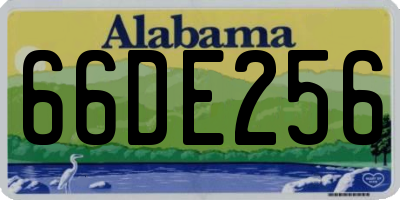 AL license plate 66DE256