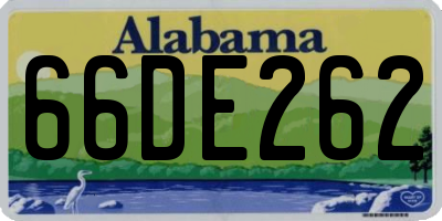 AL license plate 66DE262