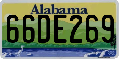AL license plate 66DE269
