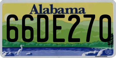 AL license plate 66DE270