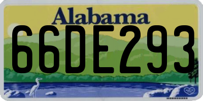 AL license plate 66DE293
