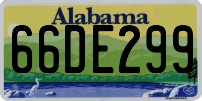 AL license plate 66DE299