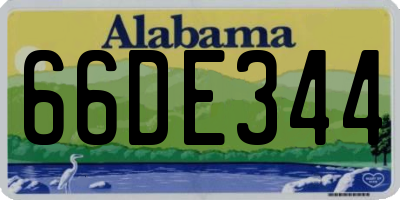 AL license plate 66DE344