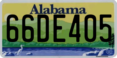 AL license plate 66DE405