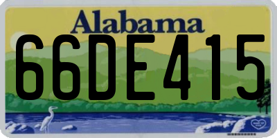 AL license plate 66DE415