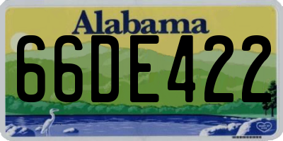AL license plate 66DE422