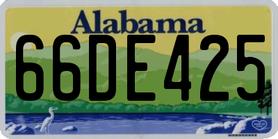 AL license plate 66DE425