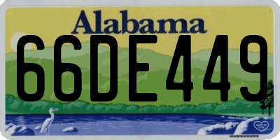 AL license plate 66DE449