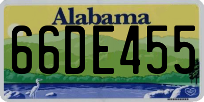 AL license plate 66DE455