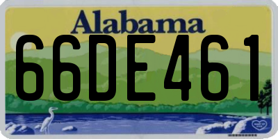 AL license plate 66DE461