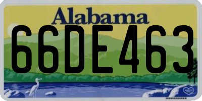 AL license plate 66DE463