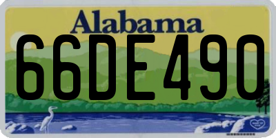AL license plate 66DE490
