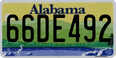 AL license plate 66DE492