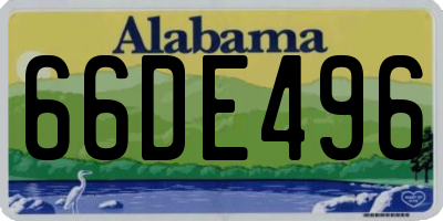 AL license plate 66DE496