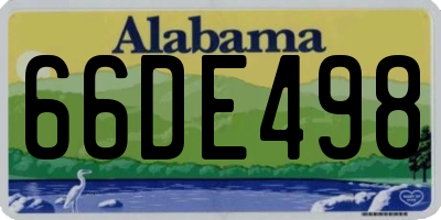 AL license plate 66DE498