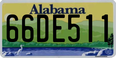 AL license plate 66DE511