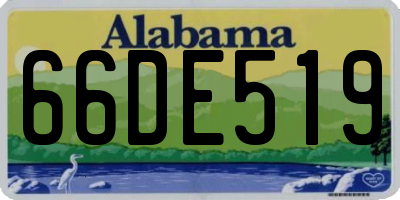 AL license plate 66DE519