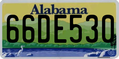 AL license plate 66DE530