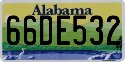 AL license plate 66DE532