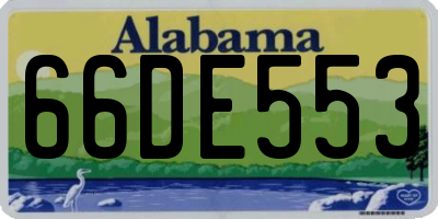 AL license plate 66DE553