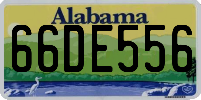 AL license plate 66DE556