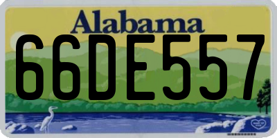 AL license plate 66DE557
