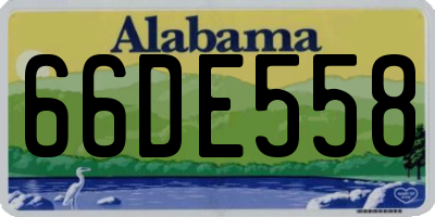 AL license plate 66DE558