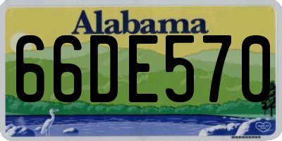 AL license plate 66DE570