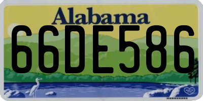 AL license plate 66DE586