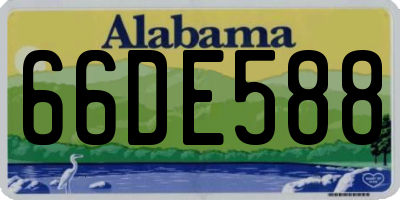 AL license plate 66DE588