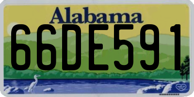 AL license plate 66DE591