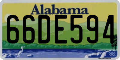 AL license plate 66DE594