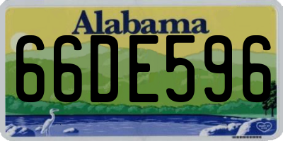 AL license plate 66DE596