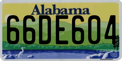AL license plate 66DE604