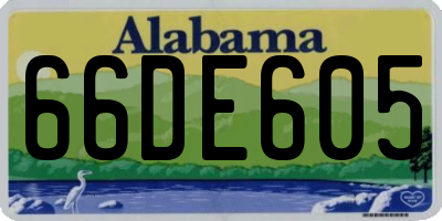 AL license plate 66DE605