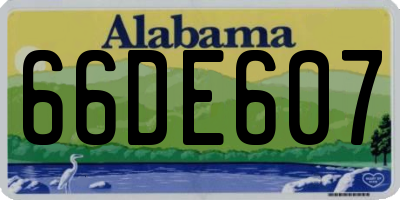 AL license plate 66DE607