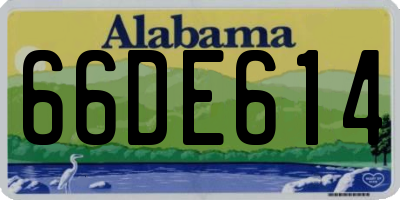 AL license plate 66DE614