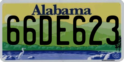 AL license plate 66DE623