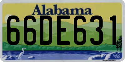 AL license plate 66DE631