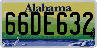 AL license plate 66DE632
