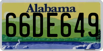AL license plate 66DE649