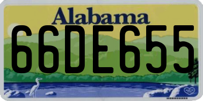 AL license plate 66DE655