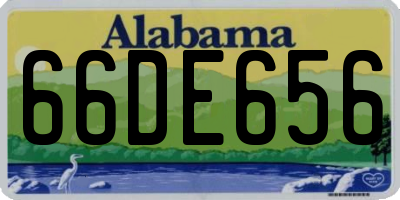 AL license plate 66DE656