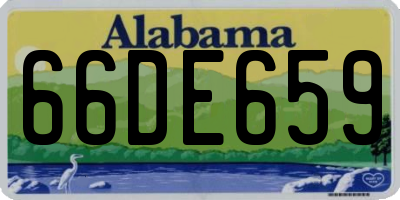 AL license plate 66DE659