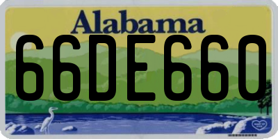 AL license plate 66DE660