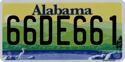 AL license plate 66DE661