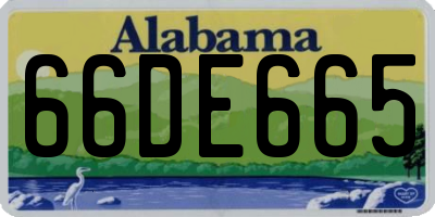 AL license plate 66DE665