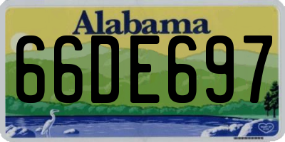 AL license plate 66DE697