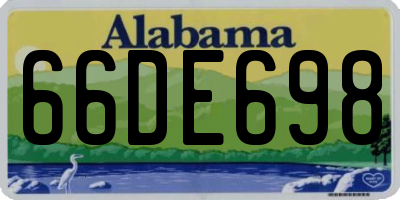 AL license plate 66DE698